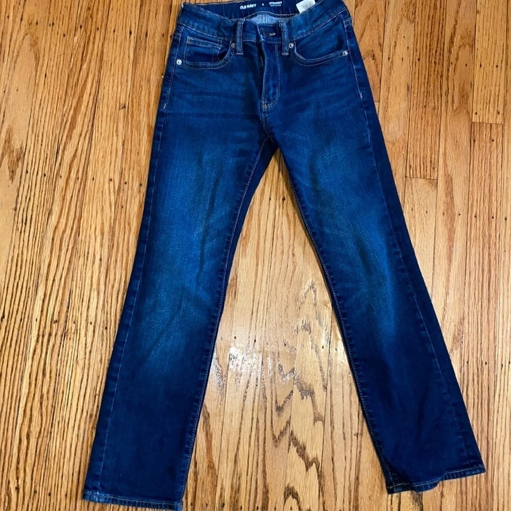 Old navy size 8 straight boys jeans w adjustable waist